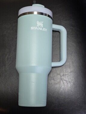 Stanley Mint Green Travel Mug with Handle and Stainless Accent